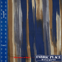 Knit Print Stripe - Blue/Brown